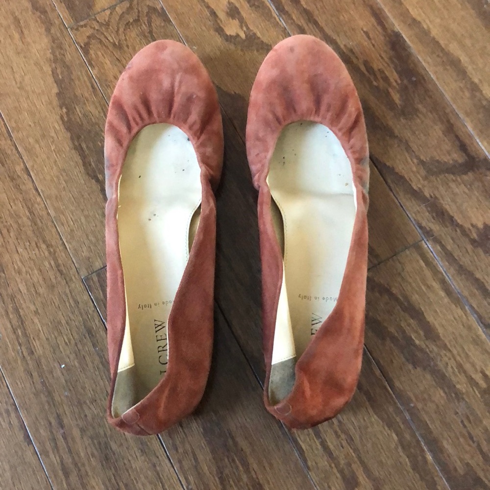 Jcrew Chestnut suede flats